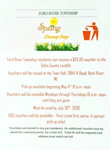 Spring Cleanup Days voucher announcement